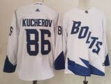 Adidas Tampa Bay Lightning 86 Nikita Kucherov Ice Hockey Jersey White