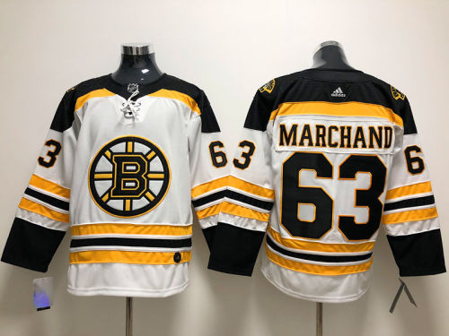 Adidas Classic Boston Bruins 63 Brad Marchand Ice Hockey Jersey White