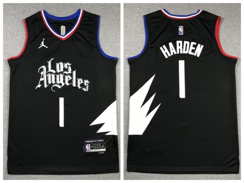 Nike L.A. Clippers 1 James Harden Basketball Jersey Black