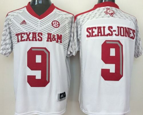 Texas A&M Aggies 9 Ricky Seals-Jones College Football Jersey White