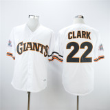 San Francisco Giants 22 Will Clark Baseball Jersey White Retro