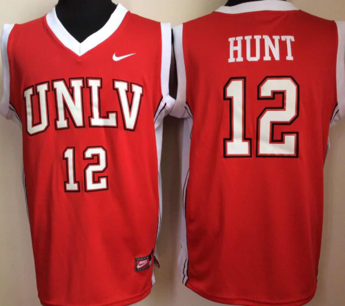 University of Nevada Las Vegas 12 Weixiao Hunt College Basketball Jersey Red