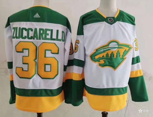 Adidas Minnesota Wild 36 Mats Zuccarello Ice Hockey Jersey White