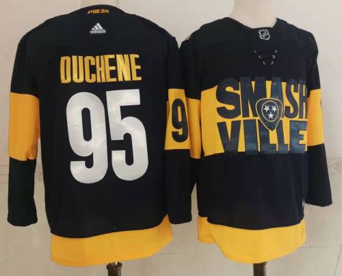 Adidas Classic Nashville Predators  95 Matt Duchene Ice Hockey Jersey Black