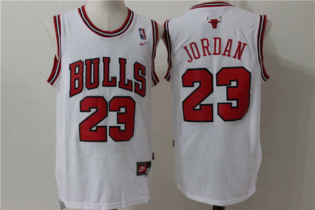 Chicago Bulls 23 Michael Jordan Basketball Jersey White