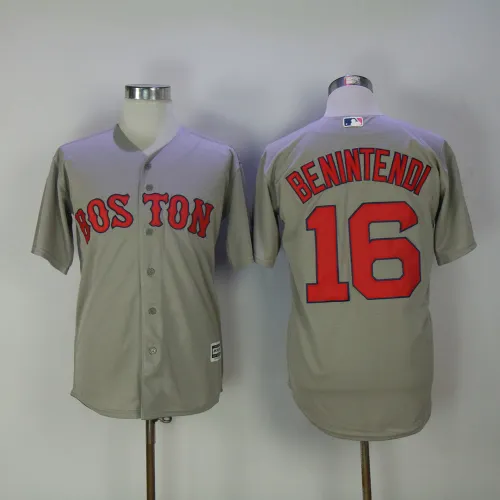 Boston Red Sox 16 Andrew Benintend Baseball Jersey Gray