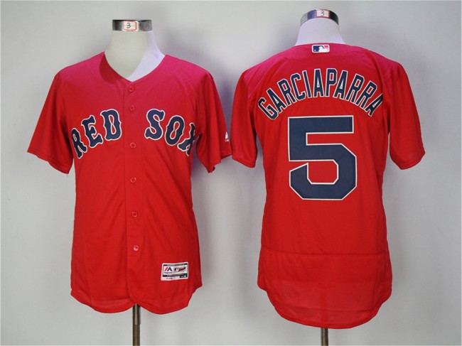 Boston Red Sox 5 Nomar Garciaparra Flexbase Baseball Jersey Red