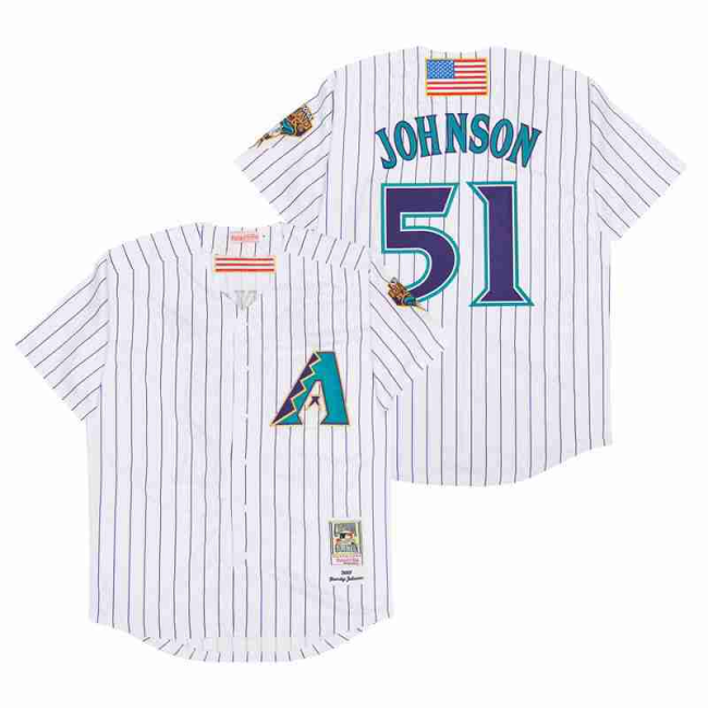 Arizona Diamondbacks 51 Randy Johnson Baseball Jersey White