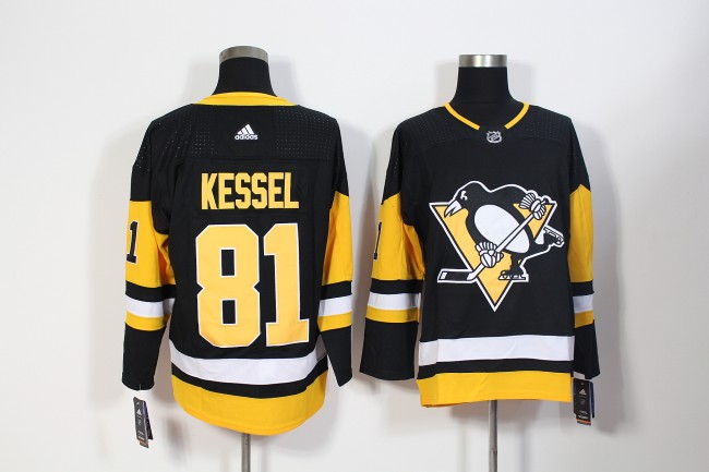 Adidas Classic Pittsburgh Penguins 81 Mary Hessel Ice Hockey Jersey Black