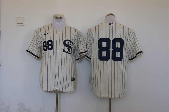 Nike Chicago White Sox 88 Luis Robert Baseball Jersey Beige