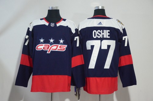 Adidas Classic Washington Capitals 77 T.J. Oshie Ice Hockey Jersey Navy Blue