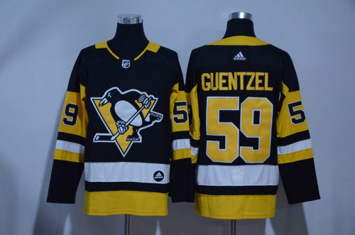 Adidas Classic Pittsburgh Penguins 59 Jake Guentzel Ice Hockey Jersey Black