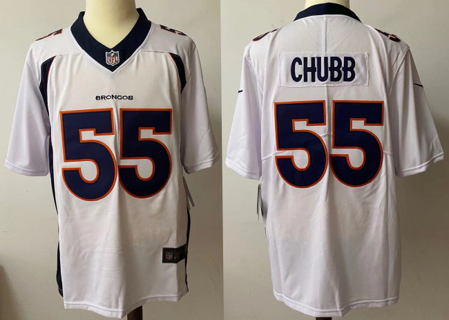 Denver Broncos 55 Bradley Chubb Football Jersey Legend White