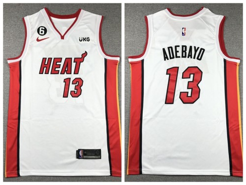 Nike Miami Heat 13 Bam Adebayo Basketball Jersey White