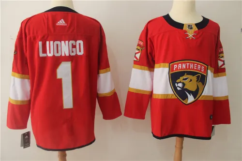 Adidas Classic Florida Panthers 1 Roberto Luongo Ice Hockey Jersey Red