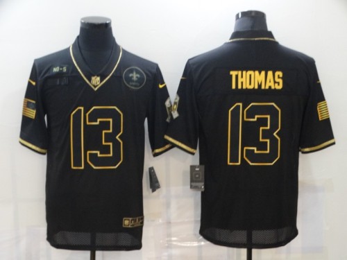 New Orleans Saints 13 Michael Thomas Football Jersey Salute the golden letter