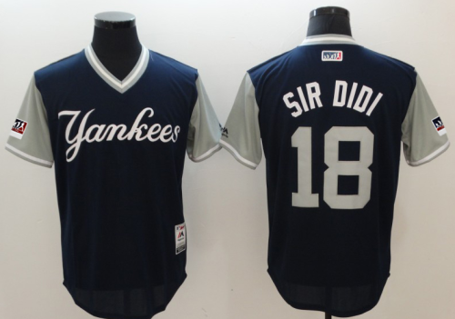 2018 New York Yankees 18 Didi Gregorius Baseball Jersey Black