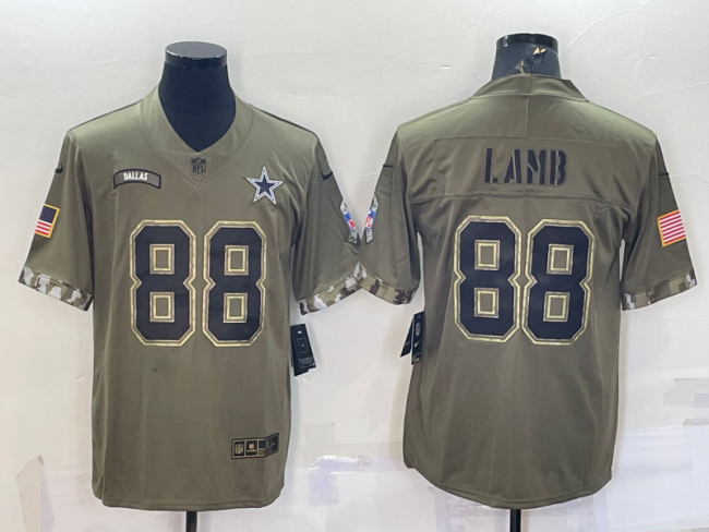 Dallas Cowboys 88 CeeDee Lamb Football Jersey Respect