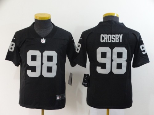 Youth Oakland Raiders 98 Sidney Crosby Football Jersey Legend Black