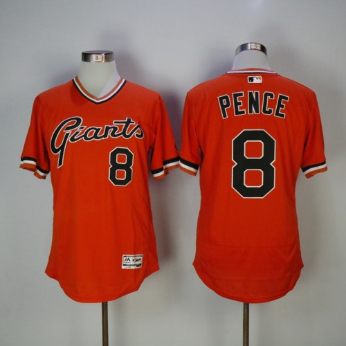 San Francisco Giants 8 Hunter Pence Flexbase Baseball Jersey Orange
