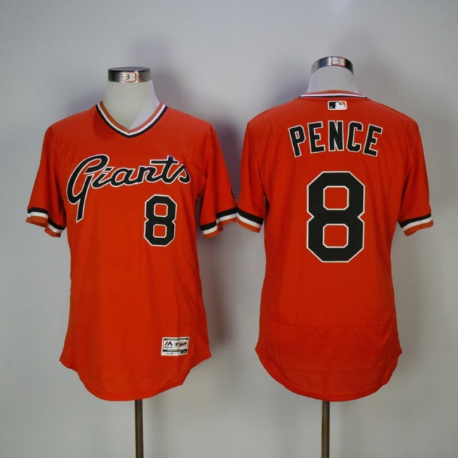 San Francisco Giants 8 Hunter Pence Flexbase Baseball Jersey Orange