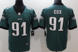 Philadelphia Eagles 91 Fletcher Cox Football Jersey Legend Green