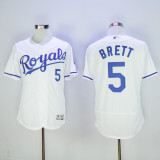 Kansas City Royals 5 George Brett Flexbase Baseball Jersey White