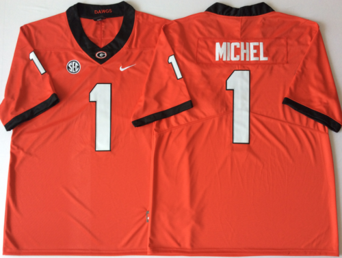 GEORGIA bulldogs 1 Sony Michel Limited College Football Jersey Red