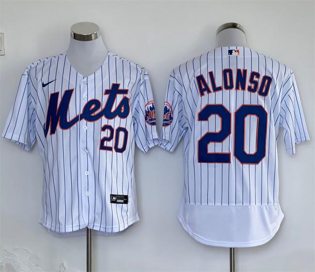 Nike New York Mets 20 Pete Alonso Flexbase Baseball Jersey White