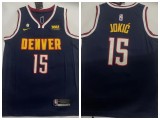 Nike Denver Nuggets 15 Nikola Jokić Basketball Jersey Navy Blue