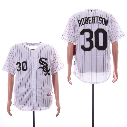 Chicago White Sox 30 David Robertson Baseball Jersey White