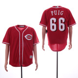 Cincinnati Reds 66 Yasiel Puig Baseball Jersey Red Fans