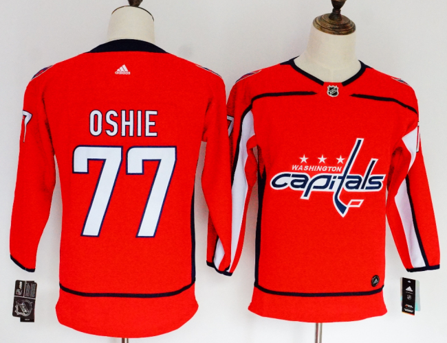 Youth Adidas Classic Washington Capitals 77 T.J. Oshie Ice Hockey Jersey Red