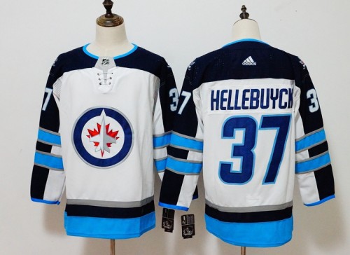Adidas Classic Winnipeg Jets 37 Connor Hellebuyck Ice Hockey Jersey White