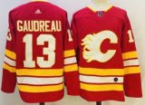 Adidas Calgary Flames 13 Johnny Gaudreau Ice Hockey Jersey Red