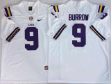 LSU Tigers 9 Joe Burrow College Limited Football Jersey White