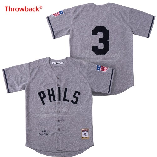Philadelphia Phillie 3 Hunter Pence  Baseball Jersey Gray Retro