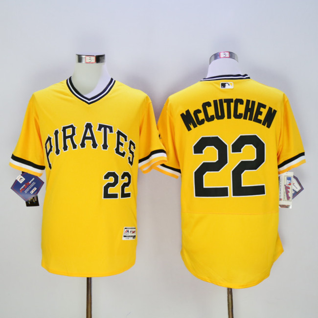 Pittsburgh Pirates 22 Andrew McCutchen Flexbase Baseball Jersey Yellow