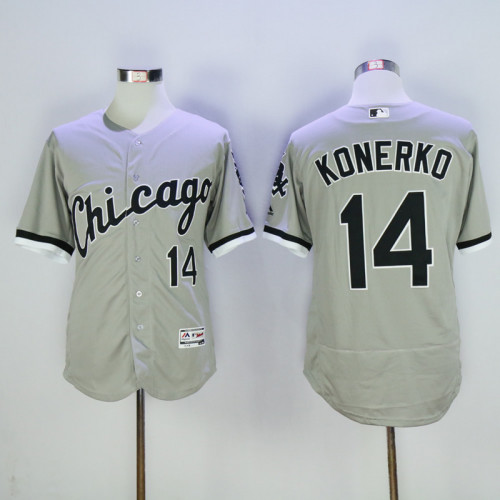 Chicago White Sox 14 Paul Konerko Flexbase Baseball Jersey Gray