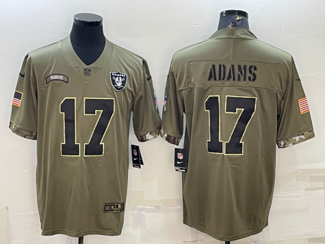 Oakland Raiders 17 Davante Adams Football Jersey salute