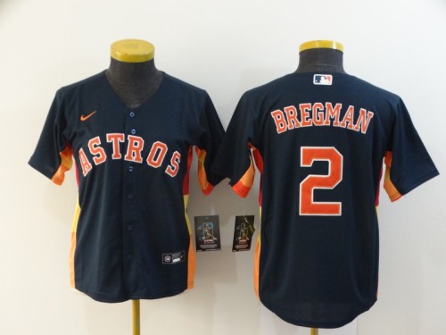 Women Nike Houston Astros 2 Alex Bregman Baseball Jersey Navy Blue