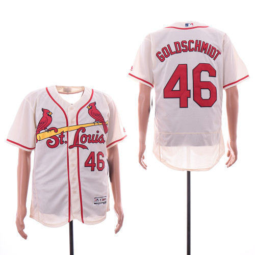 St.Louis Cardinals 46 Paul Goldschmidt Flexbase Baseball Jersey Beige
