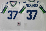 Seattle Seahawks 37 Shaun Alexander Football Jersey White Retro