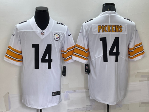 Pittsburgh Steelers 14 George Pickens Football Jersey White