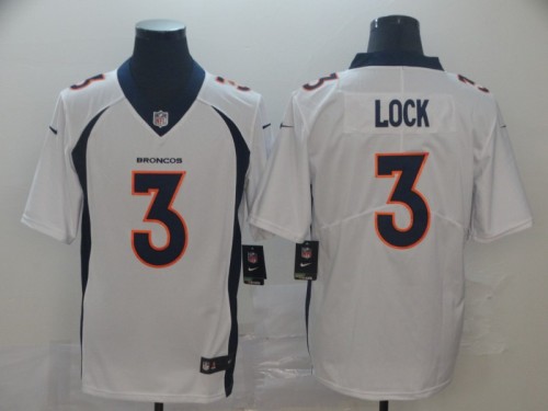 Denver Broncos 3 Drew Lock Football Jersey Legend White