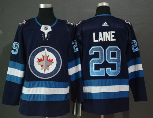 Adidas Classic Winnipeg Jets 29 Patrik Laine Ice Hockey Jersey Blue