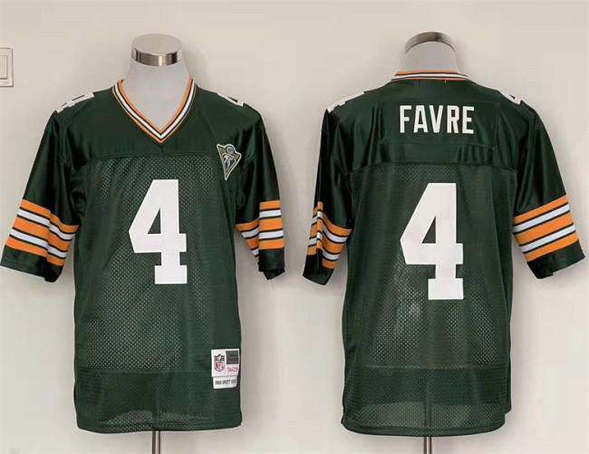 Green Bay Packers 4 Brett Favre Football Jersey Legend Green Retro