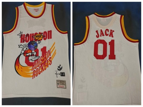 01 Jack Travis Scott Mitchell Ness Bleacher Report Rocket Joint Jersey White