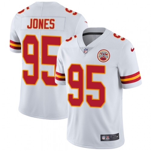 Kansas City Chiefs 95 Chris Jones Football Jersey Legend White