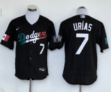 Nike Los Angeles Dodgers 7 Julio Urias Flexbase Baseball Jersey Black